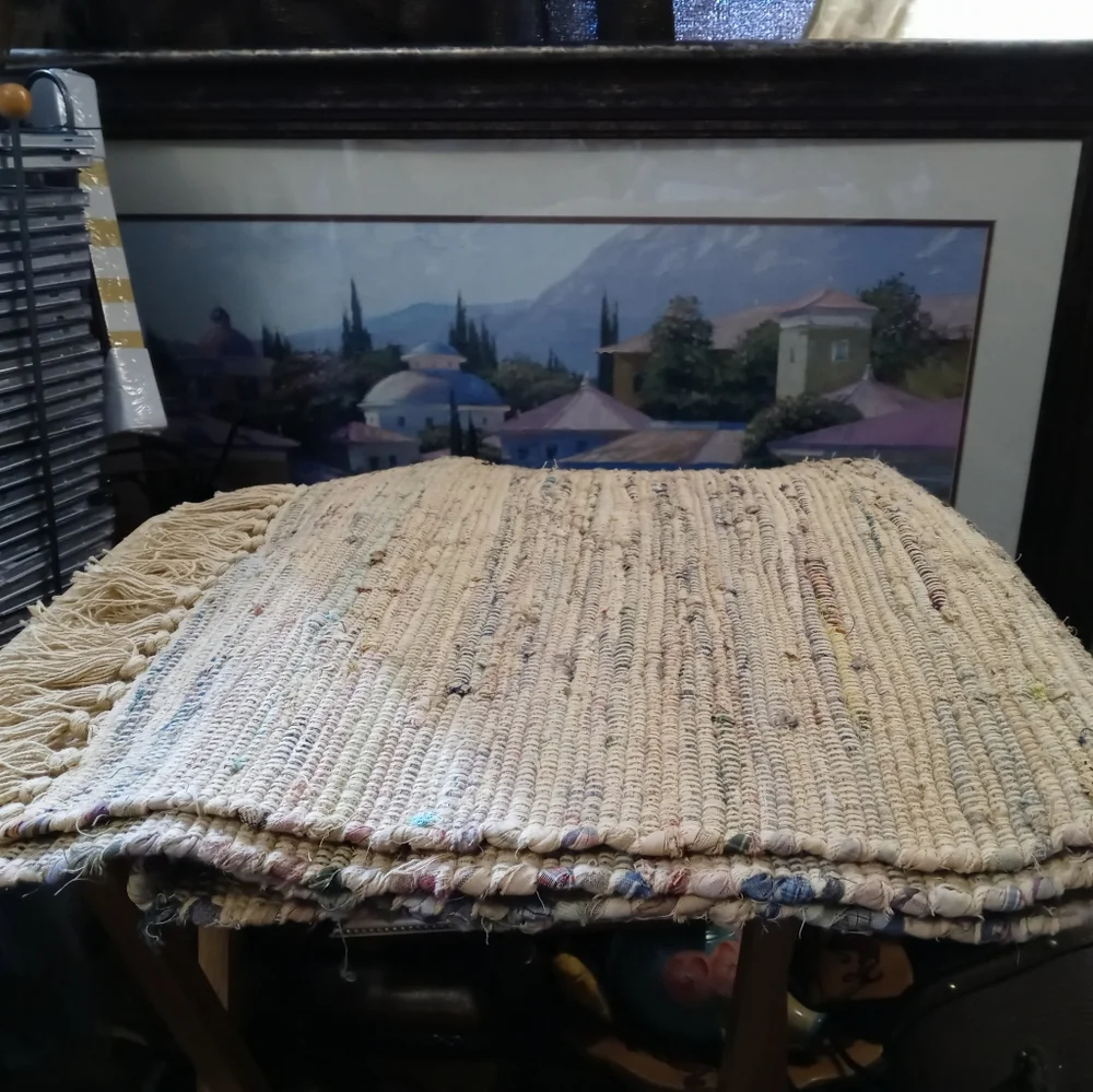 🌅🏫 2 Gallic Artisan Cotton Rugs 🆕🏬 22